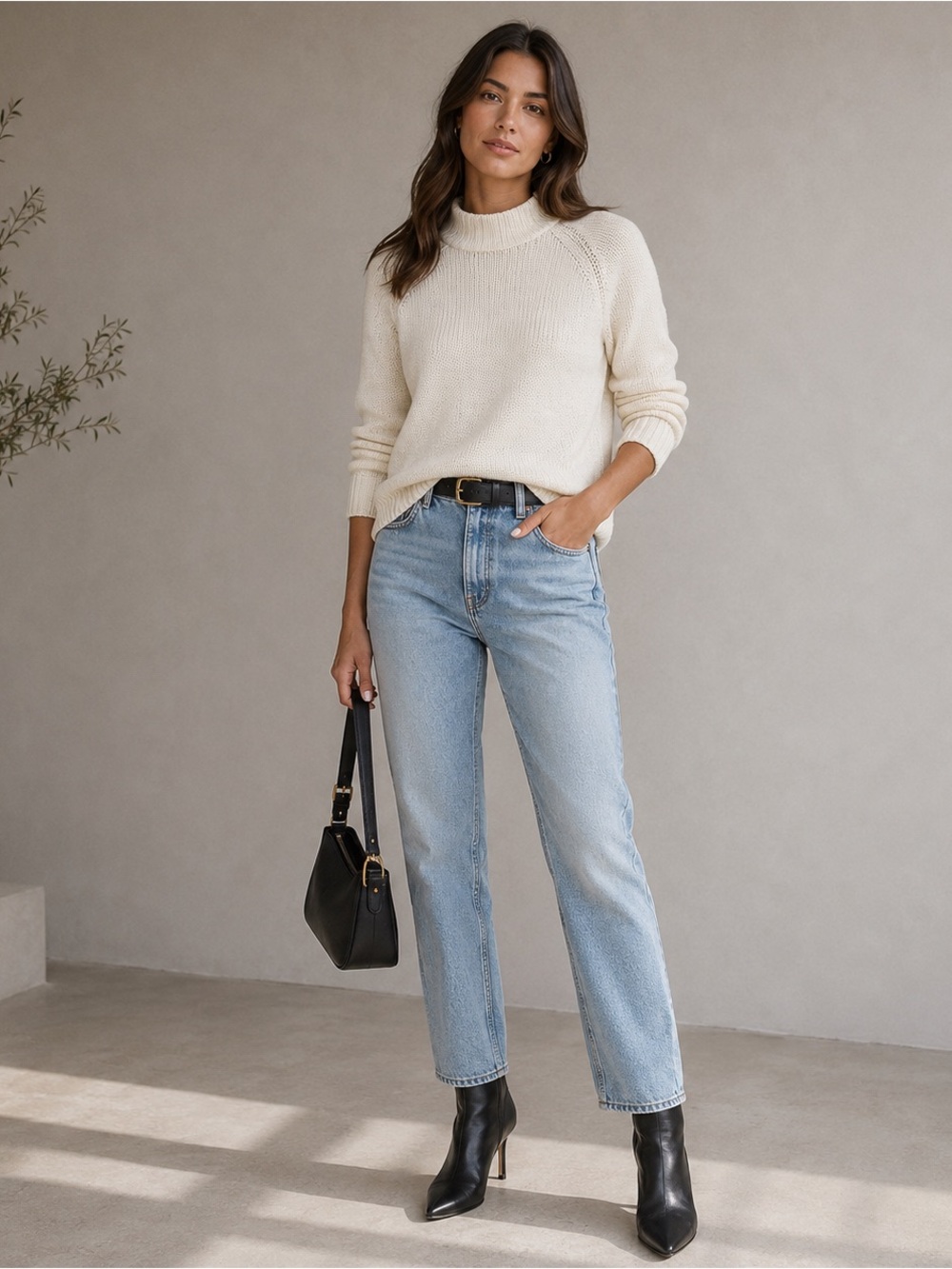 J.Crew Heritage Cotton Rollneck™ Sweater Ivory White S